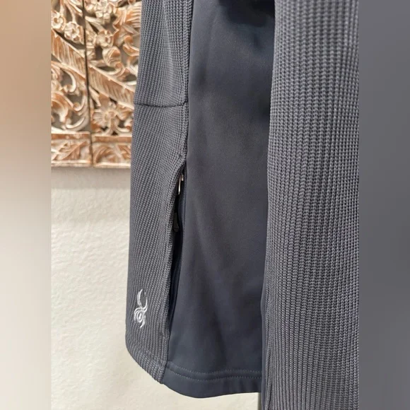 Spyder Core Gray & Hot Pink Zip Front Fleece Lined Jacket- size XL - Picture 6 of 16